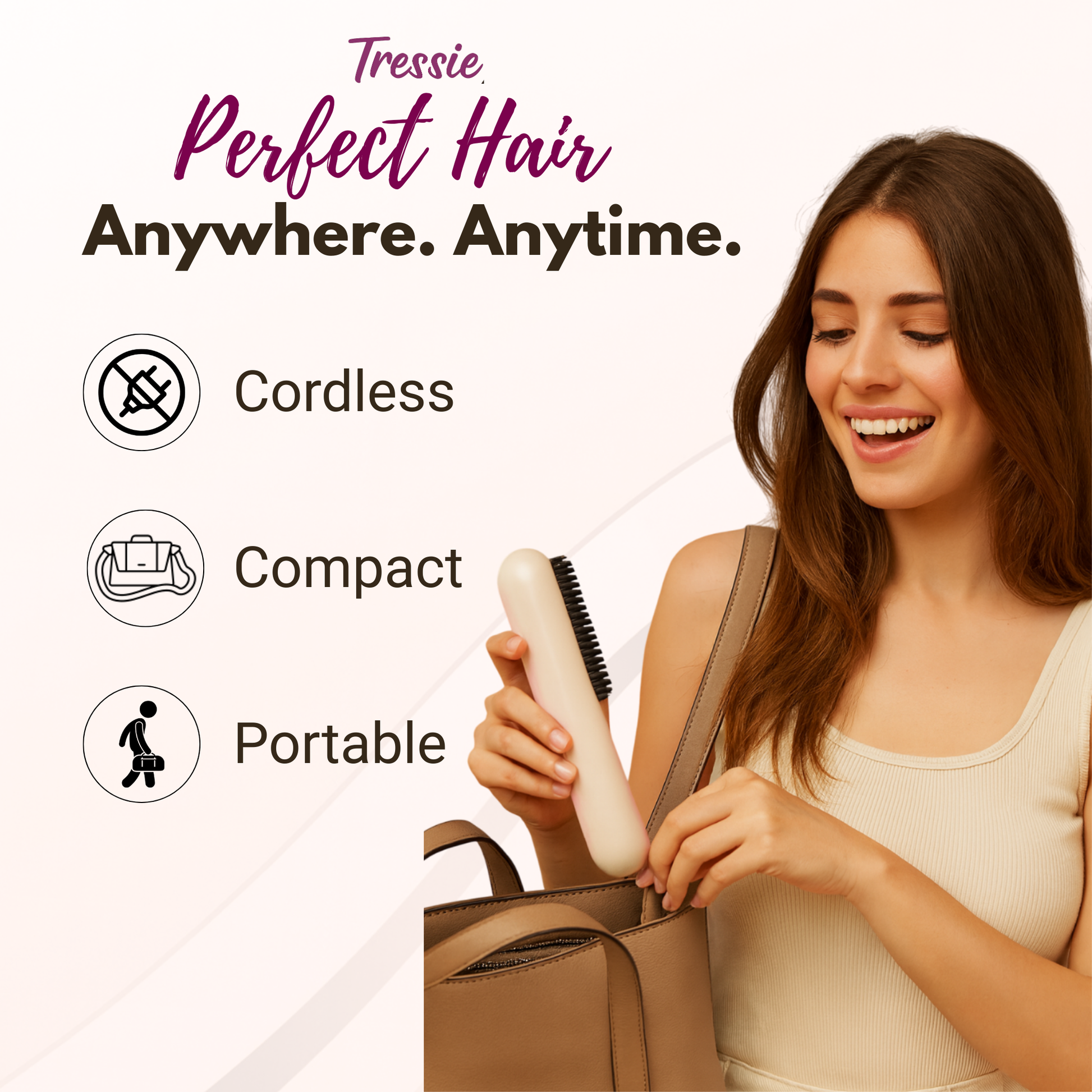 TRESSIE - CORDLESS HAIR STRAIGHTENER - 1 YEAR WARRANTY | PRO SERIES