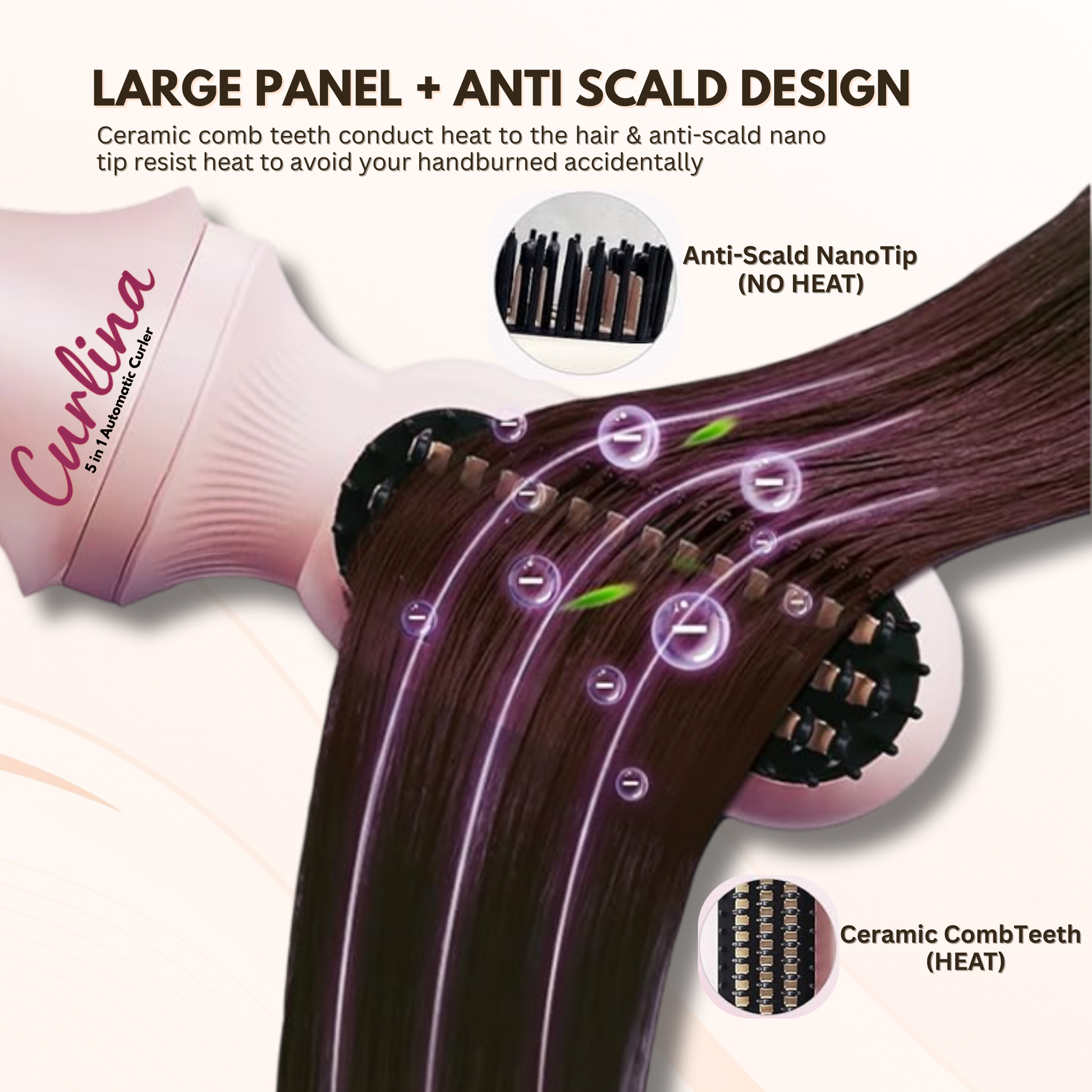 CURLINA - AUTOMATIC ROTATING HAIR CURLER & HAIR STYLING SET | 1 YEAR WARRANTY | PRO SERIES