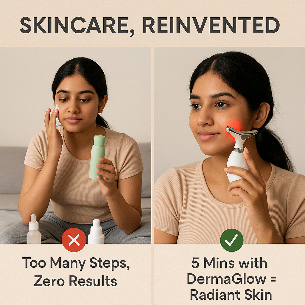 DermaGlow™ Facial Skin Massager with Light Therapy