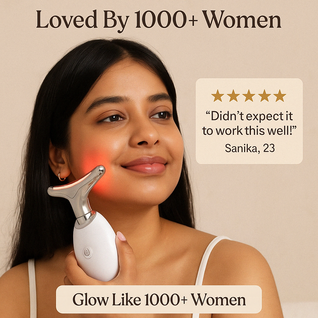 DermaGlow™ Facial Skin Massager with Light Therapy